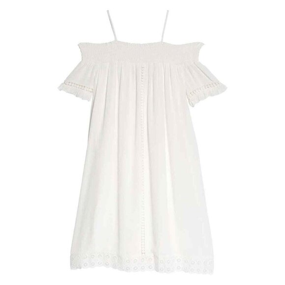 love, Fire Other - Love, Fire Girl's Woven Off The Shoulder Dress Size L (14) - White